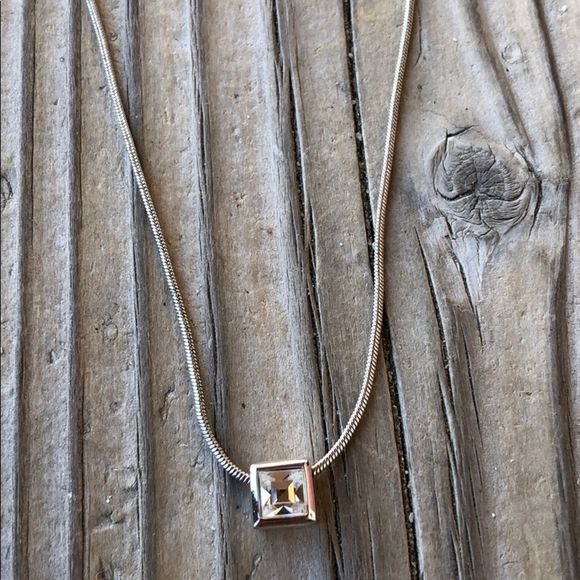 Dior Jewelry - Dior Crystal RARE Slide Pendant Silver Tone Snake Chain! EUC